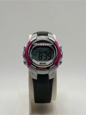 Marathon by Timex Digital Watch Purple & Silver Indiglo